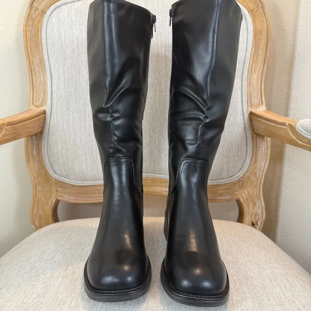 Pierre Dumas Paula knee-high round toe casual minimalist business comfort riding - Picture 2 of 8